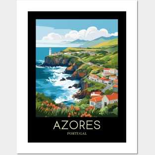 A Pop Art Travel Print of Azores - Portugal Posters and Art